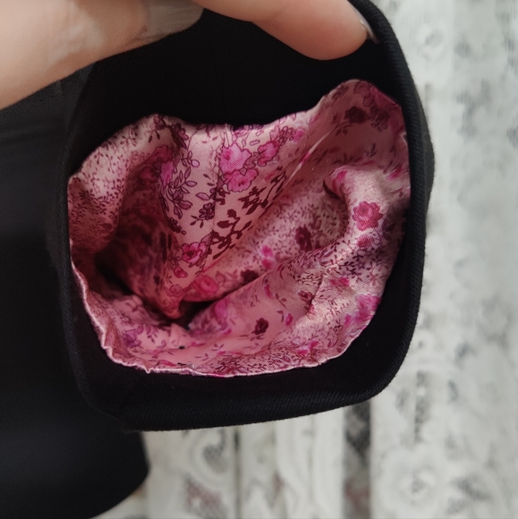 Vertigo Paris Black Blazer pink floral lining Size Medium made in France - Picture 9 of 10